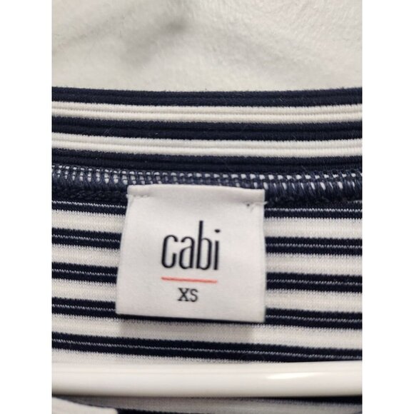 Cabi Womens Captain Shift Dress Size XS Navy White Striped Short Sleeve #5268 - Picture 5 of 10